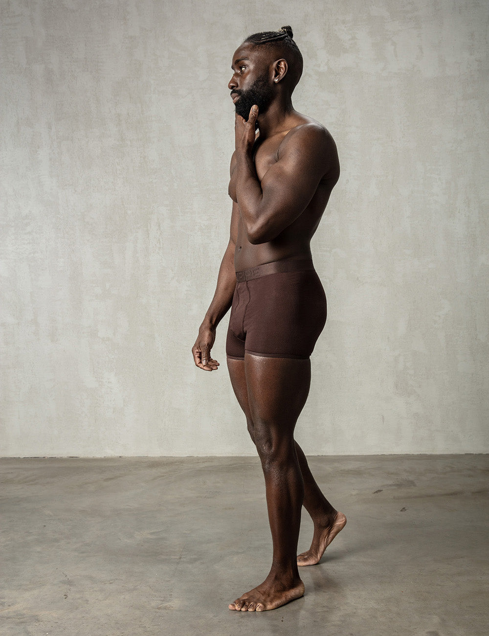 Chocolate Brown Boxer - Thin Waistband